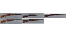 Five Savage Bolt Action Rifles