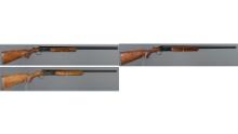 Three Winchester Model 37A Single Barrel Shotgun