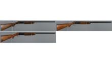 Three Winchester Model 37 Single Barrel Shotguns