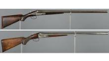 Two Parker Brothers Double Barrel Shotguns