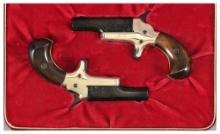 Two Cased Pairs of Colt Fourth Model Derringers