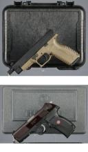 Two Semi-Automatic Pistols with Cases