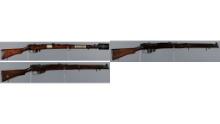 Three Short Magazine Lee-Enfield Military Bolt Action Rifles