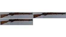 Three Short Magazine Lee-Enfield Bolt Action Rifles