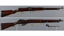 Two Canadian Military Type Bolt Action Rifles