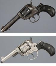 Two Colt Model 1877 Double Action Revolvers