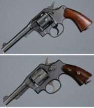 Two U.S. Double Action Military Revolvers