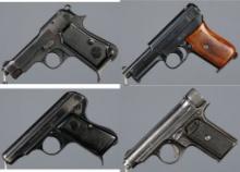 Four European 7.65 mm Semi-Automatic Pistols