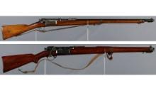 Two Krag Bolt Action Long Guns