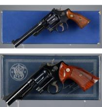 Two Smith & Wesson Double Action Revolvers with Box