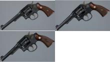 Three Smith & Wesson 38 Military & Police Pre-Model 10 Revolvers