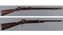 Two U.S. Springfield Trapdoor Long Guns