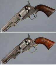 Two Colt Model 1849 Pocket Percussion Revolvers