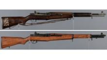 One U.S. M1 Garand Rifle and One M1 Garand Prop Rifle