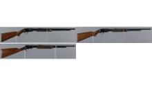 Three Winchester Slide Action Rifles