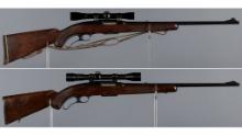 Two Winchester Model 88 Lever Action Rifles with Scopes