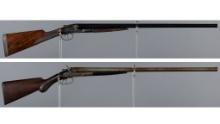 Two American Double Barrel Shotguns