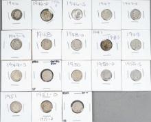 18 Roosevelt Silver Dimes; Various Dates/Mints