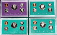 4 U.S. Mint Proof Sets; 1992, 1994, 1996, 1998