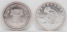 Liberty Silver & American Prospector 1 Troy Oz. .999 Fine Silver Rounds