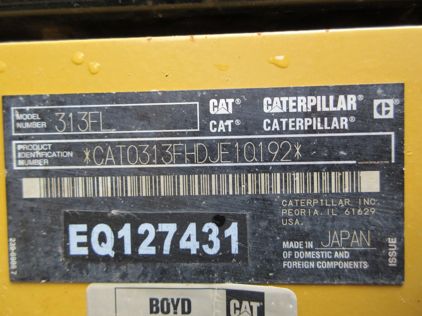 2018 Caterpillar 313FL Hydraulic Excavator