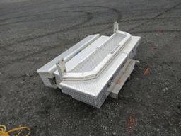 Quantity of Aluminum Diamond Plate Tool Boxes,