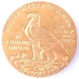 1909 Indian Head Gold $2.50 Quarter Eagle Coin