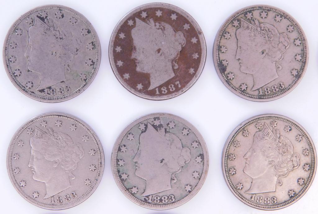 U.S. V Nickel Coins, (12)