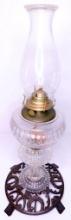 P&A Risdon Danbury Glass Kerosene Oil Lamp, No Shipping