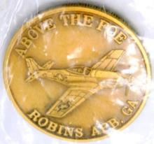 Robins A.F.B. GA 78th Air Base Wing Above the Foe Challenge Coin