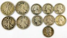 Grouping of U.S. Silver Coins, (11)