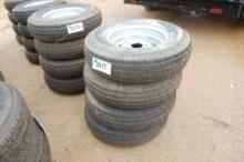 225/75R15 TIRES AND WHEELS 4 COUNT