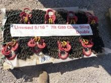 PALLET OF UNUSED 5/16" 7' G80 CHAIN SLINGS