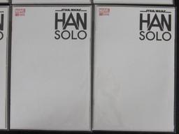 Lot (8) Marvel Star Wars Blank Sketch Variant Covers- Han Solo, C-3PO, Poe Dameron