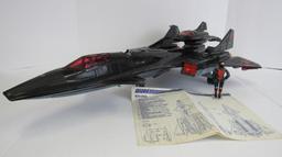 Vintage 1986 Cobra Night Raven S3P & Reconnaissance Jet Complete with Strato-Viper & Blueprints