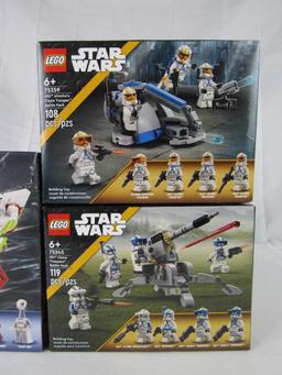 Lot (3) Star Wars Lego Sets MIB. Obi-Wan Kenobi Jedi Starfighter & (2) Diff. Clone Trooper