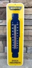 Vintage Monroe Shock Absorbers 27" Metal Advertising Thermometer