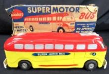 Rare Vintage 1950's Saunders Super Motor Plastic Friction Bus