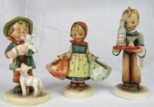 Excellent Lot (3) Vintage Large Sized TMK 2 Hummel Figurines