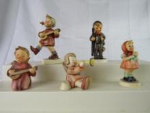 Lot (5) Vintage Hummel Figurines- Angel Seranade, Chimney Sweep, etc