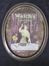Vintage Welch's "The National Drink" Metal Advertising Tray
