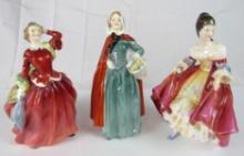 Lot (3) Vintage Royal Doulton Figurines (as is)