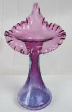 Beautiful Fenton Mulberry 11" Jack in a Pulpit JIP Vase