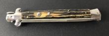 13" STILETTO SICILIANO SWITCHBLADE ROSTFREI STAG