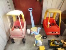 2 Children's Cars & Tricycle
