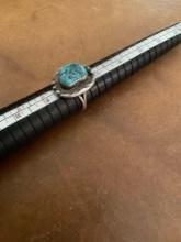 Size 7.5 turquoise stone ring