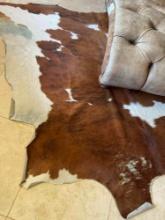 Cowhide rug, Approximately 66" x 84"