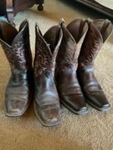Ariat size 11 men's boots. 2 pair