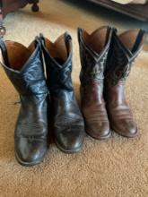 Ariat size 7.5 & Ariat size 11 men's boots