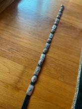 40" L Sterling, concho belt with turquoise & coral stones